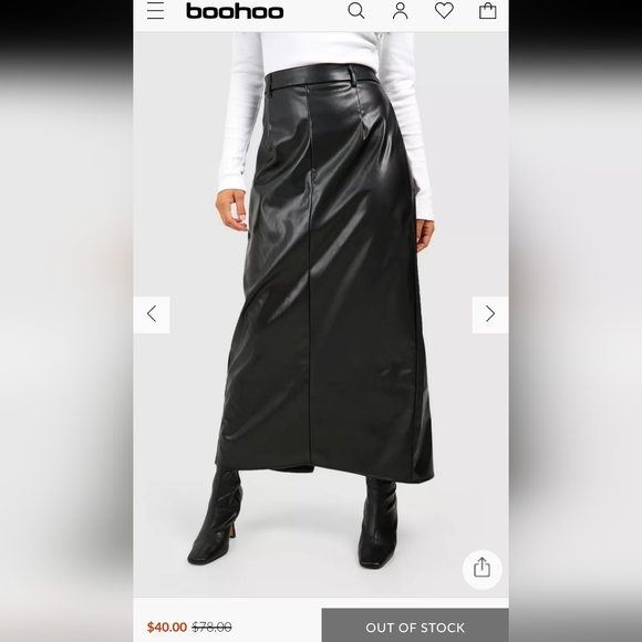 Boohoo Dresses & Skirts - Boohoo Sleek Black Pencil Skirt